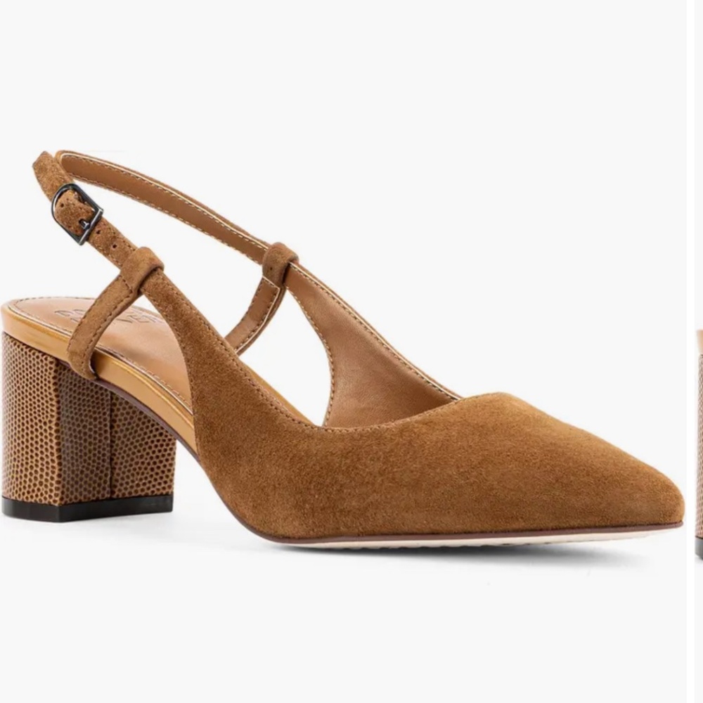 Women's Slingback Pump Heel, Brown Size 8
